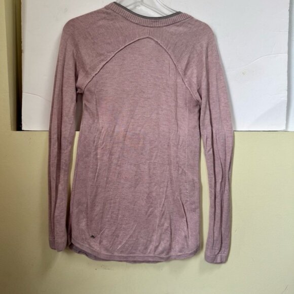 Lululemon Hello Aloe Pullover Sweater Silk Crew Tunic Knit Lightweight Rose Top - Picture 3 of 16